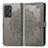 Leather Case Stands Fashionable Pattern Flip Cover Holder for Realme GT Neo 3T 5G Gray