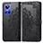 Leather Case Stands Fashionable Pattern Flip Cover Holder for Realme GT Neo3 5G Black