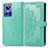 Leather Case Stands Fashionable Pattern Flip Cover Holder for Realme GT Neo3 5G Green