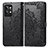 Leather Case Stands Fashionable Pattern Flip Cover Holder for Realme GT2 Pro 5G Black