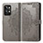 Leather Case Stands Fashionable Pattern Flip Cover Holder for Realme GT2 Pro 5G Gray