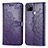 Leather Case Stands Fashionable Pattern Flip Cover Holder for Realme Narzo 30A Purple