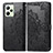 Leather Case Stands Fashionable Pattern Flip Cover Holder for Realme Narzo 50A Prime Black