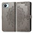 Leather Case Stands Fashionable Pattern Flip Cover Holder for Realme Narzo 50i Prime Gray