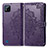 Leather Case Stands Fashionable Pattern Flip Cover Holder for Realme Narzo 50i Purple