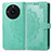 Leather Case Stands Fashionable Pattern Flip Cover Holder for Realme Narzo 60 5G Green