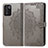 Leather Case Stands Fashionable Pattern Flip Cover Holder for Realme Q3t 5G Gray