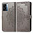 Leather Case Stands Fashionable Pattern Flip Cover Holder for Realme Q5i 5G Gray