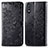 Leather Case Stands Fashionable Pattern Flip Cover Holder for Samsung Galaxy A01 SM-A015 Black