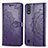 Leather Case Stands Fashionable Pattern Flip Cover Holder for Samsung Galaxy A01 SM-A015 Purple