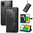 Leather Case Stands Fashionable Pattern Flip Cover Holder for Samsung Galaxy A03 Core