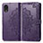 Leather Case Stands Fashionable Pattern Flip Cover Holder for Samsung Galaxy A03 Core Purple