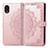 Leather Case Stands Fashionable Pattern Flip Cover Holder for Samsung Galaxy A03 Core Rose Gold