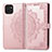 Leather Case Stands Fashionable Pattern Flip Cover Holder for Samsung Galaxy A03 Rose Gold