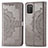 Leather Case Stands Fashionable Pattern Flip Cover Holder for Samsung Galaxy A03s Gray