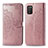 Leather Case Stands Fashionable Pattern Flip Cover Holder for Samsung Galaxy A03s Rose Gold