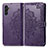 Leather Case Stands Fashionable Pattern Flip Cover Holder for Samsung Galaxy A04s Purple