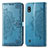 Leather Case Stands Fashionable Pattern Flip Cover Holder for Samsung Galaxy A10 Blue