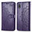 Leather Case Stands Fashionable Pattern Flip Cover Holder for Samsung Galaxy A10 Purple