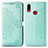 Leather Case Stands Fashionable Pattern Flip Cover Holder for Samsung Galaxy A10s Green