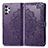 Leather Case Stands Fashionable Pattern Flip Cover Holder for Samsung Galaxy A13 4G Purple