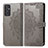 Leather Case Stands Fashionable Pattern Flip Cover Holder for Samsung Galaxy A15 4G Gray