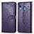 Leather Case Stands Fashionable Pattern Flip Cover Holder for Samsung Galaxy A20 Purple