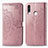 Leather Case Stands Fashionable Pattern Flip Cover Holder for Samsung Galaxy A20s Rose Gold