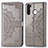 Leather Case Stands Fashionable Pattern Flip Cover Holder for Samsung Galaxy A21 European Gray