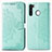 Leather Case Stands Fashionable Pattern Flip Cover Holder for Samsung Galaxy A21 European Green