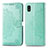Leather Case Stands Fashionable Pattern Flip Cover Holder for Samsung Galaxy A21 SC-42A Green