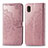 Leather Case Stands Fashionable Pattern Flip Cover Holder for Samsung Galaxy A21 SC-42A Rose Gold