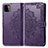 Leather Case Stands Fashionable Pattern Flip Cover Holder for Samsung Galaxy A22 5G Purple