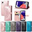 Leather Case Stands Fashionable Pattern Flip Cover Holder for Samsung Galaxy A22 5G SC-56B
