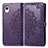 Leather Case Stands Fashionable Pattern Flip Cover Holder for Samsung Galaxy A22 5G SC-56B Purple