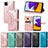 Leather Case Stands Fashionable Pattern Flip Cover Holder for Samsung Galaxy A22s 5G