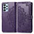 Leather Case Stands Fashionable Pattern Flip Cover Holder for Samsung Galaxy A23 4G Purple