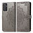 Leather Case Stands Fashionable Pattern Flip Cover Holder for Samsung Galaxy A25 5G Gray