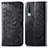 Leather Case Stands Fashionable Pattern Flip Cover Holder for Samsung Galaxy A30S Black