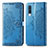 Leather Case Stands Fashionable Pattern Flip Cover Holder for Samsung Galaxy A30S Blue