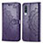 Leather Case Stands Fashionable Pattern Flip Cover Holder for Samsung Galaxy A30S Purple