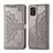 Leather Case Stands Fashionable Pattern Flip Cover Holder for Samsung Galaxy A31 Gray