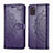 Leather Case Stands Fashionable Pattern Flip Cover Holder for Samsung Galaxy A31 Purple