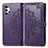 Leather Case Stands Fashionable Pattern Flip Cover Holder for Samsung Galaxy A32 5G Purple