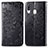 Leather Case Stands Fashionable Pattern Flip Cover Holder for Samsung Galaxy A40 Black