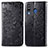 Leather Case Stands Fashionable Pattern Flip Cover Holder for Samsung Galaxy A40s Black