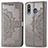 Leather Case Stands Fashionable Pattern Flip Cover Holder for Samsung Galaxy A40s Gray