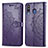 Leather Case Stands Fashionable Pattern Flip Cover Holder for Samsung Galaxy A40s Purple