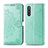 Leather Case Stands Fashionable Pattern Flip Cover Holder for Samsung Galaxy A41 SC-41A Green