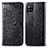 Leather Case Stands Fashionable Pattern Flip Cover Holder for Samsung Galaxy A42 5G Black